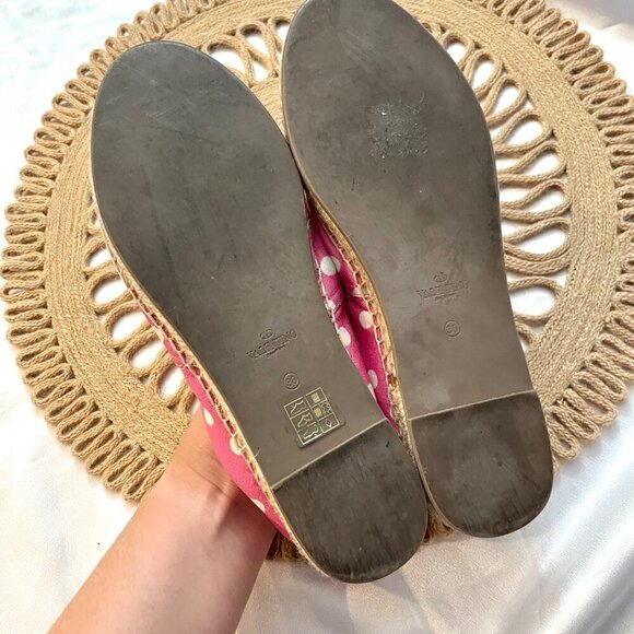 Valentino Garavani Hot Pink Polka Dot Espadrille Flats Size EU 38 - Picture 10 of 11